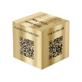 Welkom QR codes info hotel restaurant tafel goud Kubus (Achter hoekig)