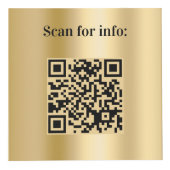Welkom QR codes info hotel restaurant tafel goud Kubus (Voorkant)