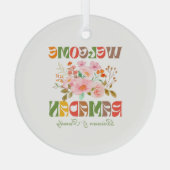 Welkom Ramadan Decor Glas Ornament (Achterkant)