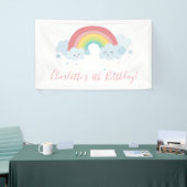 WELKOM REGENBOOG WOLKEN kawaii partij pastel kleur Spandoek (Beurs)