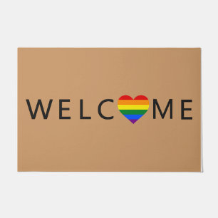 Welkom regenboogdoormat, schuurmat deurmat