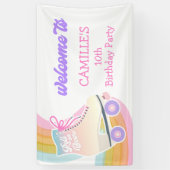 Welkom Roller Skateday Party Spandoek (Verticaal)