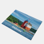 Welkom Round Island Lighthouse Deurmat (Schuin)