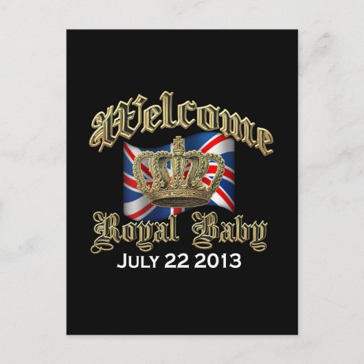 Welkom Royal Baby Keepomwille Briefkaart (Voorkant)