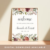 Welkom Rustic Bloom Wedding Poster