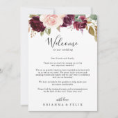Welkom Rustic Floral and Botanical Wedding Letter (Voorkant)