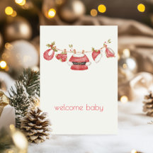 Welkom Santa Baby Gefeliciteerd Kaart