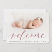 Welkom script | Aankondiging van de foto ter geboo (Voorkant)