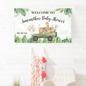 Welkom Sign Baby shower Safari Animals Banner (Insitu)