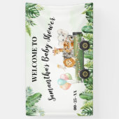 Welkom Sign Baby shower Safari Animals Banner (Verticaal)