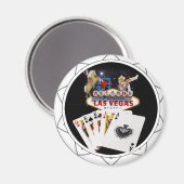 Welkom Sign Black Poker Chip Magneet (Voorkant / Achterkant)