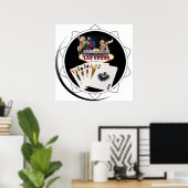 Welkom Sign Black Poker Chip Poster (Thuiskantoor)