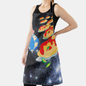 Welkom spaghetti overlapt pasta alien invasie schort (Insitu)