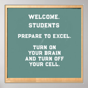 Welkom studenten poster