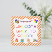 Welkom Studenten Terug naar School Kaart (Staand voorkant)