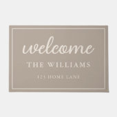 Welkom Tan familienaam gepersonaliseerd Deurmat (Voorkant)