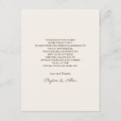 Welkom Tan Wedding Guest Informatiekaartje (Achterkant)