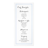 Welkom Tas Notities - Blauwe Bloemen Hydrangea Reclamekaart (Achterkant)