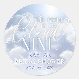 Welkom Teken Op Cloud Nine 9 Pampas Bruidsdouche Ronde Sticker