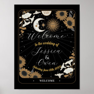 Welkom teken Tarot teken bruiloft Halloween zon ma Poster