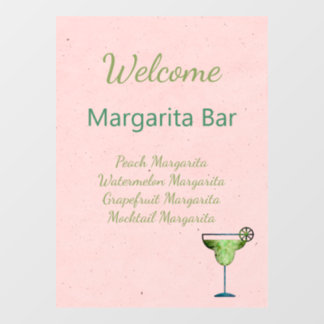 Welkom Tekst Aanpasbaar Margarita Bar Raamsticker