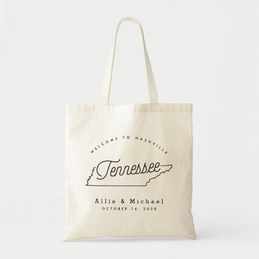 Welkom Tennessee Wedding Canvas tas (Voorkant)