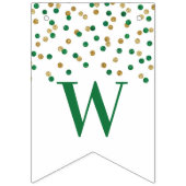 Welkom Terug Banner Groen Goud Confetti (Tweede vlag)
