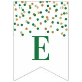 Welkom Terug Banner Groen Goud Confetti (Derde vlag)