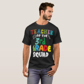 Welkom terug bij School Custom T-shirt Teacher Squ (Voorkant volledig)