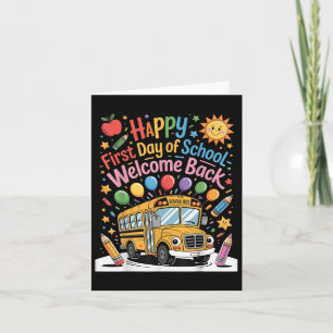 Welkom terug bij School Happy First Day Teacher Bu Kaart