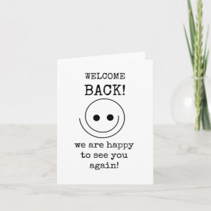 Welkom terug, blij je weer te zien, Kaart