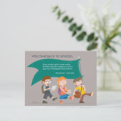 Welkom terug Briefkaart leraar (Staand voorkant)