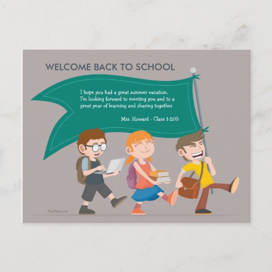 Welkom terug Briefkaart leraar (Voorkant)