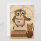 Welkom terug Brown Owl Teacher Invitation Kaart (Voorkant)