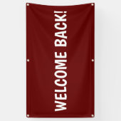 Welkom terug!  buitenbanner spandoek (Verticaal)