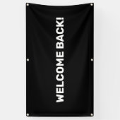 Welkom terug  buitenbanner spandoek (Verticaal)