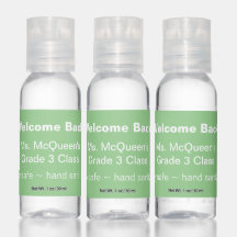 Welkom Terug Mint Groene Klaslokaal Hand Sanitizer