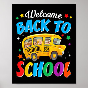 Welkom terug naar de schoolbuschauffeur eerste sch poster