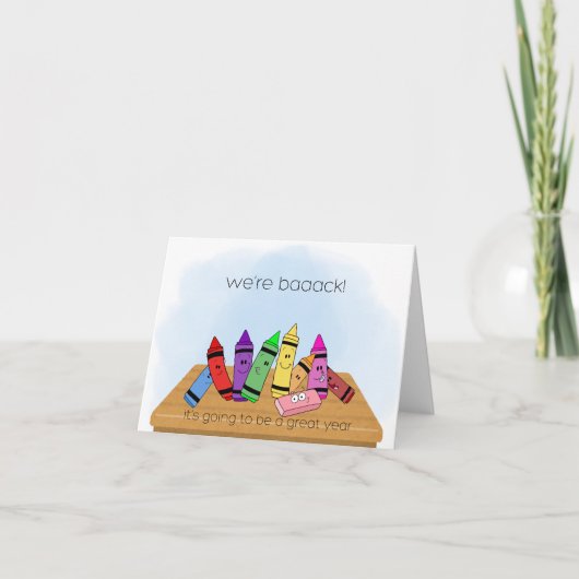 Welkom terug naar de schoolkaart kaart (Voorkant)