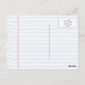 Welkom terug naar het Briefkaart van de School (Achterkant)