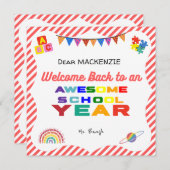 Welkom terug naar Kaart school (Voorkant / Achterkant)