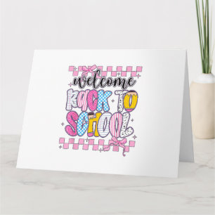 Welkom Terug naar School 2026 Eerste Dag Leraren S Kaart