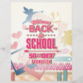 Welkom terug naar school, 50% korting op promotie flyer (Voorkant)