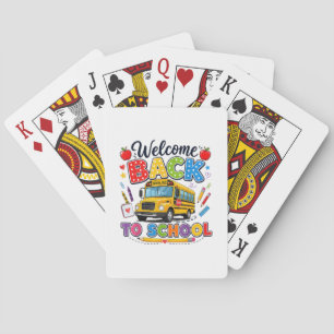 Welkom terug naar school Buschauffeur T-shirts Eer Pokerkaarten