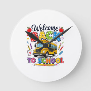 Welkom terug naar school Buschauffeur T-shirts Eer Ronde Klok