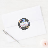 Welkom terug naar school compositie notitieboek ronde sticker (Envelop)