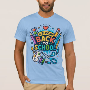 Welkom Terug naar School Fun Art Design T-shirt