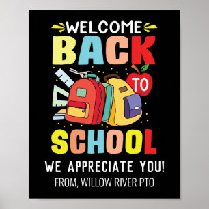 Welkom terug naar school – Helder en leuk klasloka Poster