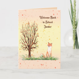 Welkom Terug naar School Janitor Kaart