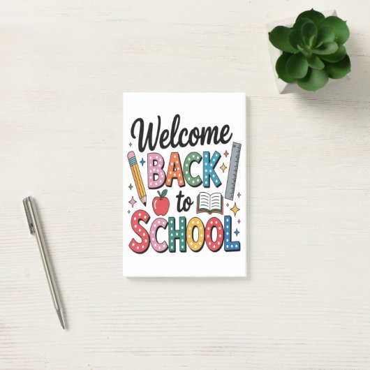 Welkom terug naar school post-it® notes (Kantoor)